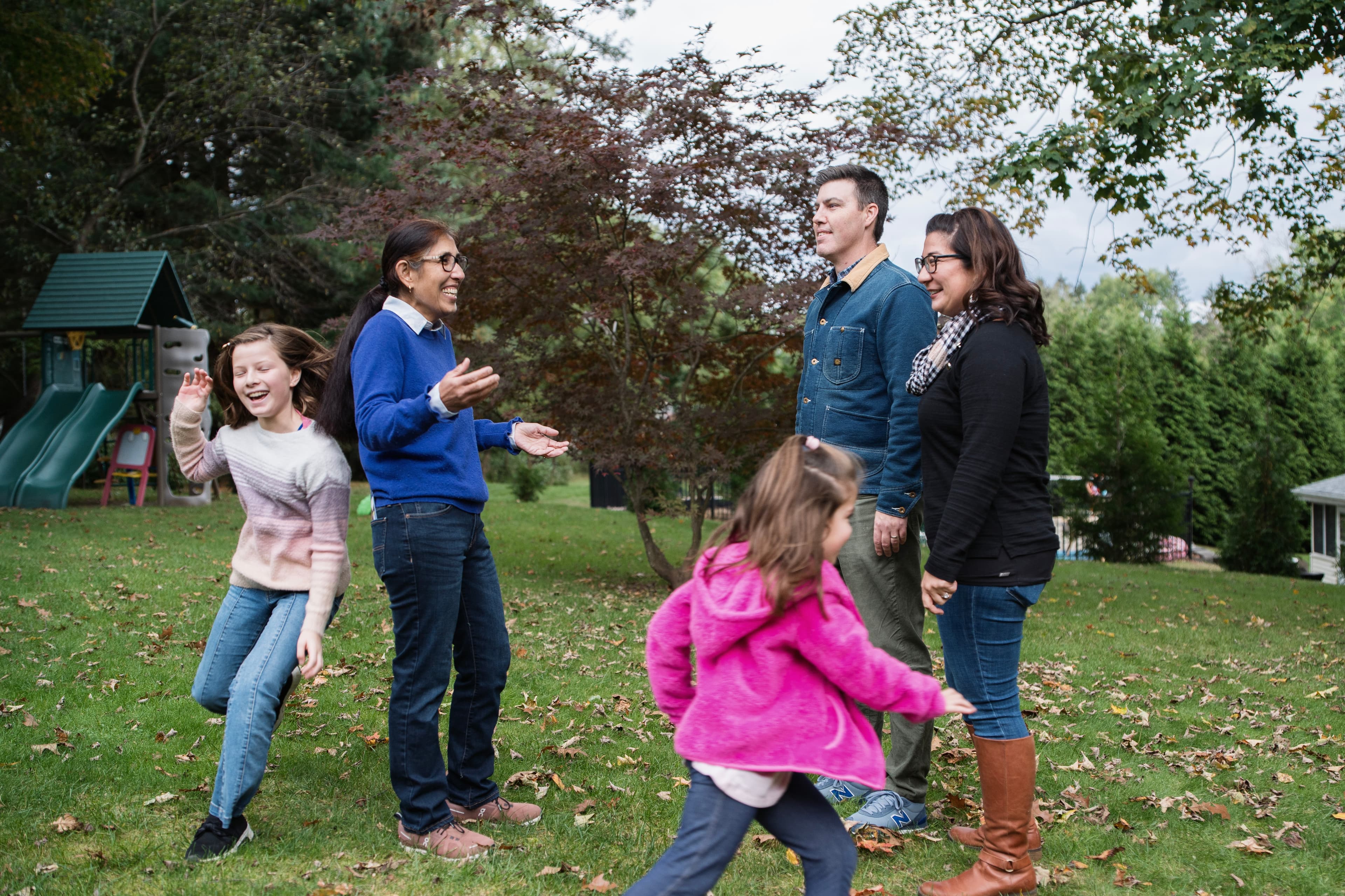 Lisa Kaul with community members